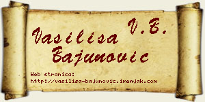 Vasilisa Bajunović vizit kartica